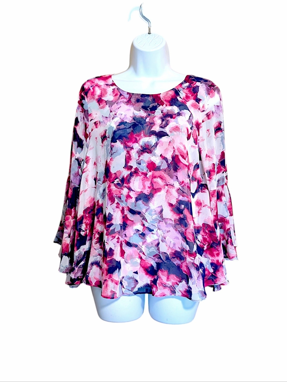 Jennifer Lopez Watercolor Floral Blouse